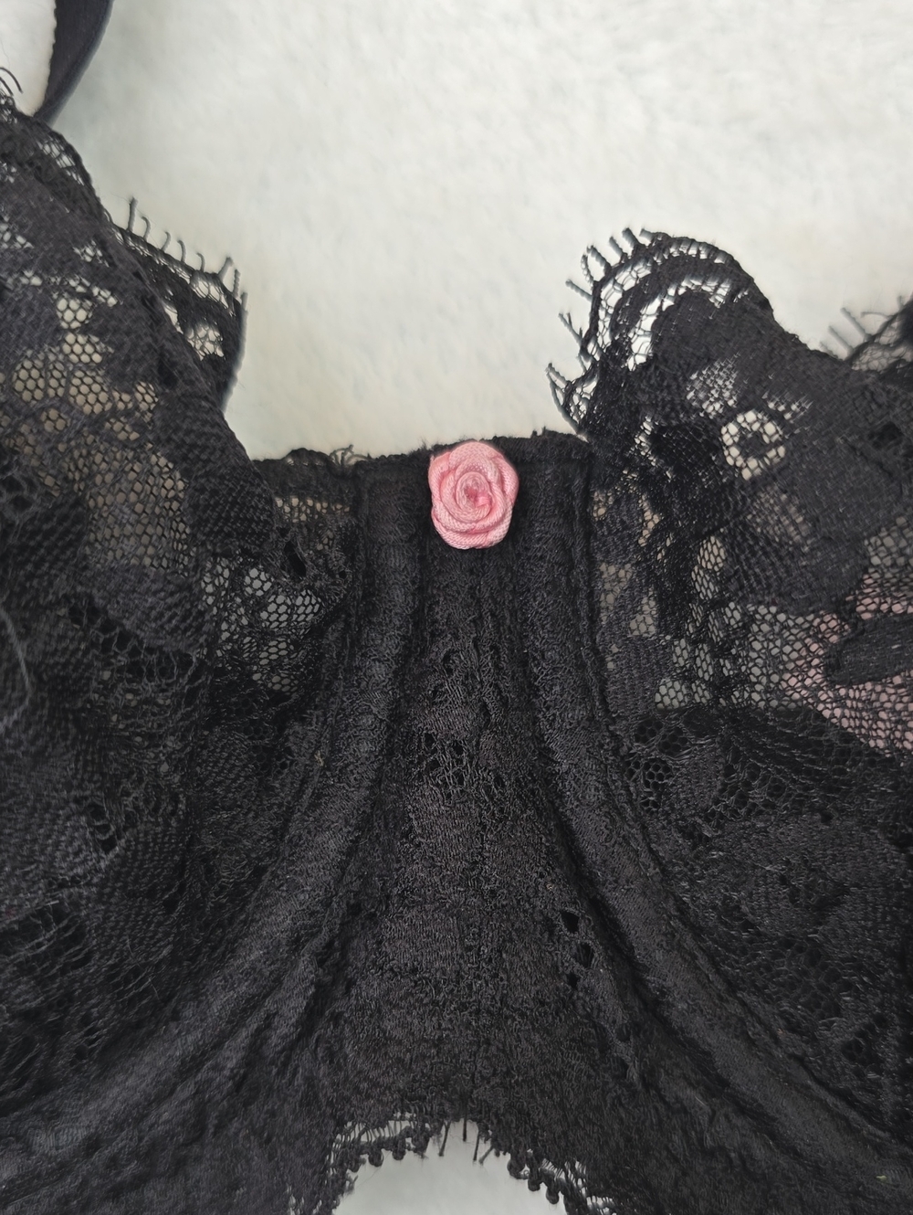 Victoria's Secret Dream Angels Wicked Unlined Lace Balconette Bra Sz 34DD - Picture 5 of 7